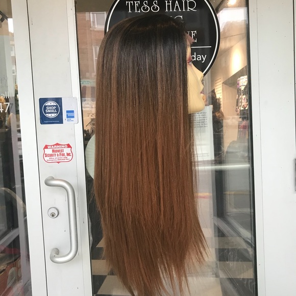 Wig ombré 1B/30 6X6 freeparting space hair Blende main image 8
